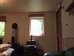 Looking out a window